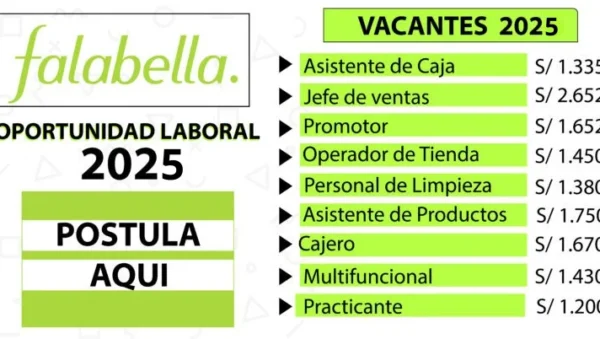 SAGA FALABELLA: Convocatoria Laboral